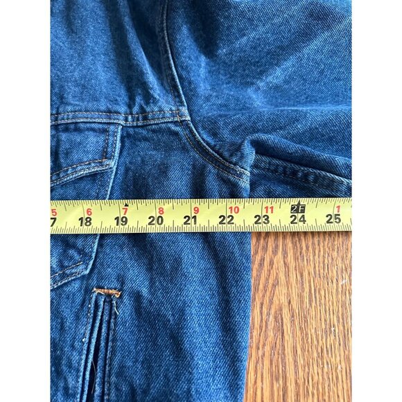 Vintage 90s Marlboro Country Denim Jacket With Leather Collar - Picture 9 of 13